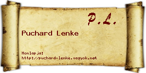 Puchard Lenke névjegykártya